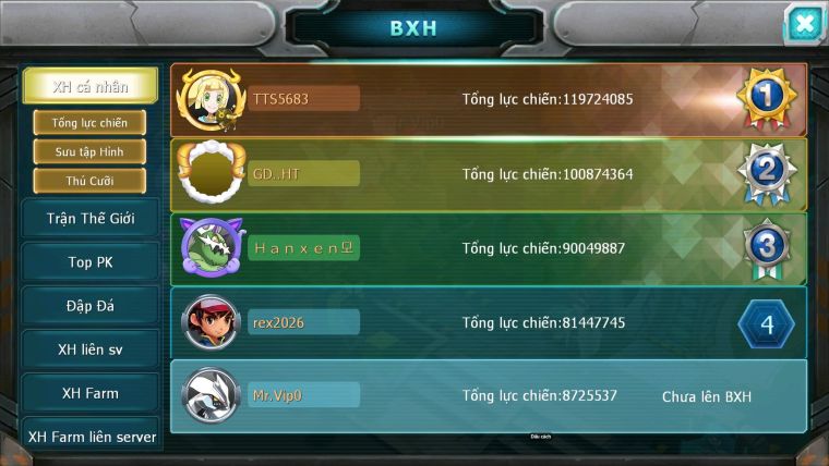 Mã : #TTS6007 - S1588 - Lugia bá chủ unvoa diancie celebi lati bc nhiều pet ht