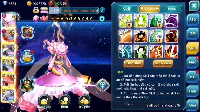 Mã : #TTS6015 - S1162 - Top 36 - V13 - Diancie cộng hưởng dynamax hooh dynamax tapu fini bc xerm bc nhiều pet ht