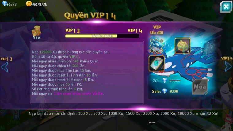 Mã : #TTS6015 - S1162 - Top 36 - V13 - Diancie cộng hưởng dynamax hooh dynamax tapu fini bc xerm bc nhiều pet ht