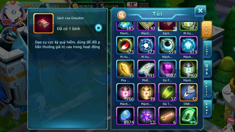 Mã : #TTS6015 - S1162 - Top 36 - V13 - Diancie cộng hưởng dynamax hooh dynamax tapu fini bc xerm bc nhiều pet ht