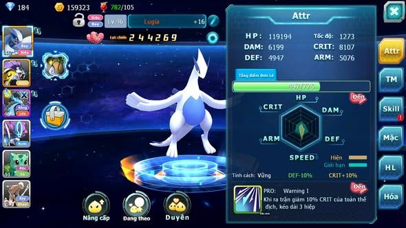 Mã : #TTS6012 - S1860 - V7 - Lugia raikou rx mega char