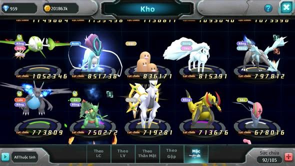 Mã : #TTS6018 - S1817 - V3 - Top 12 - Unova kuyrem ho-oh lugia vịt bầu cặp lati groudon
