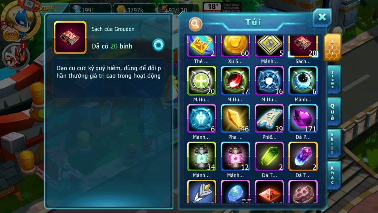 Mã : #TTS6024 - S1543 - Lugia hooh rắn băng bc pikachu raikou nhiều pet ht