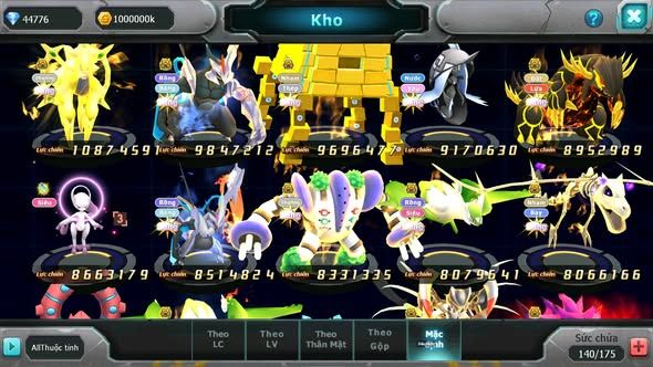 Mã : #TTS6022 - S1046 - Top 1 ALL - V15 - Palkia Cộng hưởng Diancie & Hooh Cộng hưởng dyanmax form 3 team cham cực khủng