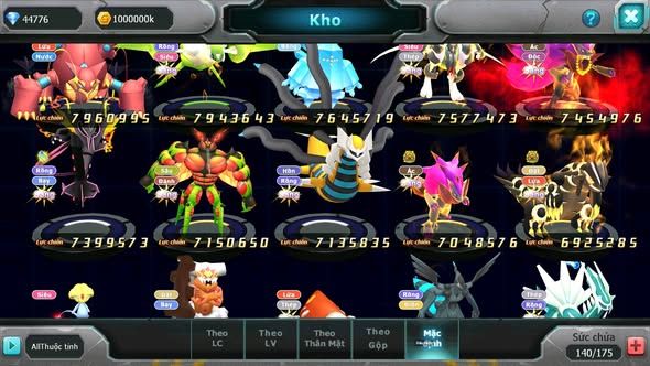 Mã : #TTS6022 - S1046 - Top 1 ALL - V15 - Palkia Cộng hưởng Diancie & Hooh Cộng hưởng dyanmax form 3 team cham cực khủng