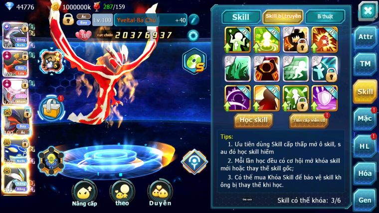 Mã : #TTS6022 - S1046 - Top 1 ALL - V15 - Palkia Cộng hưởng Diancie & Hooh Cộng hưởng dyanmax form 3 team cham cực khủng