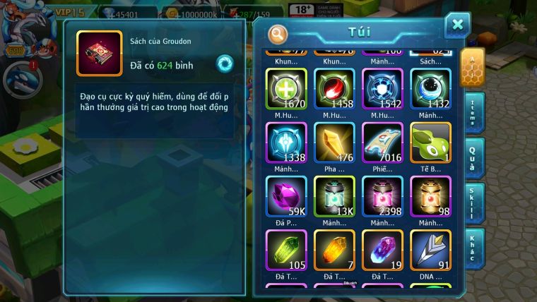 Mã : #TTS6022 - S1046 - Top 1 ALL - V15 - Palkia Cộng hưởng Diancie & Hooh Cộng hưởng dyanmax form 3 team cham cực khủng