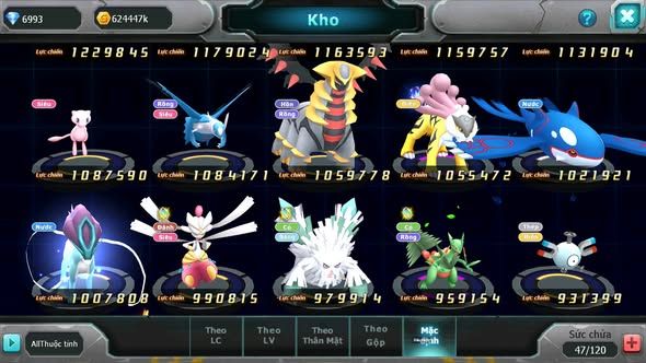 Mã : #TTS6030 - S1811 - Top10 - V10 - Ho-oh bá chủ Unvoa kuyrem thần gió lugia celebi đua top ngon