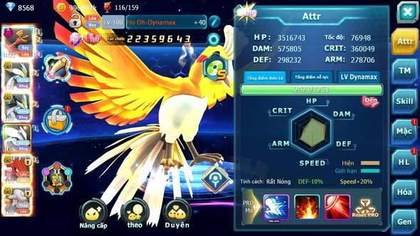 Mã : #TTS6029 - S1227 - Top 29 - V7 - Ho-oh dynamax unvoa wb bc qvld bc groudon bc thần gió bc cặp lati bc