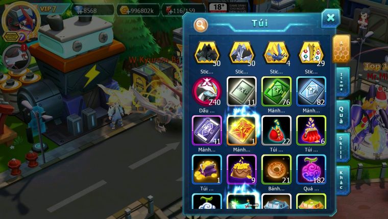 Mã : #TTS6029 - S1227 - Top 29 - V7 - Ho-oh dynamax unvoa wb bc qvld bc groudon bc thần gió bc cặp lati bc