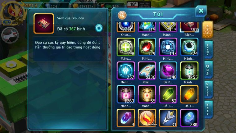 Mã: #TTS6028 - S1132 - V12 - 367 Sách Ho-oh dynamax Unvoa wb bc qvld bc thần gió drak hooh
