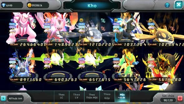 Mã : #TTS6026 - s1024 - Top 26 - V12 - Palkia & White Cộng hưởng dynamax cặp cá bá chủ black bc nhiều pet bá chủ ngon