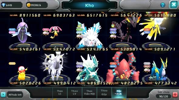Mã : #TTS6026 - s1024 - Top 26 - V12 - Palkia & White Cộng hưởng dynamax cặp cá bá chủ black bc nhiều pet bá chủ ngon