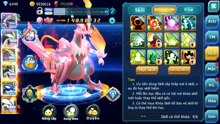 Mã : #TTS6026 - s1024 - Top 26 - V12 - Palkia & White Cộng hưởng dynamax cặp cá bá chủ black bc nhiều pet bá chủ ngon