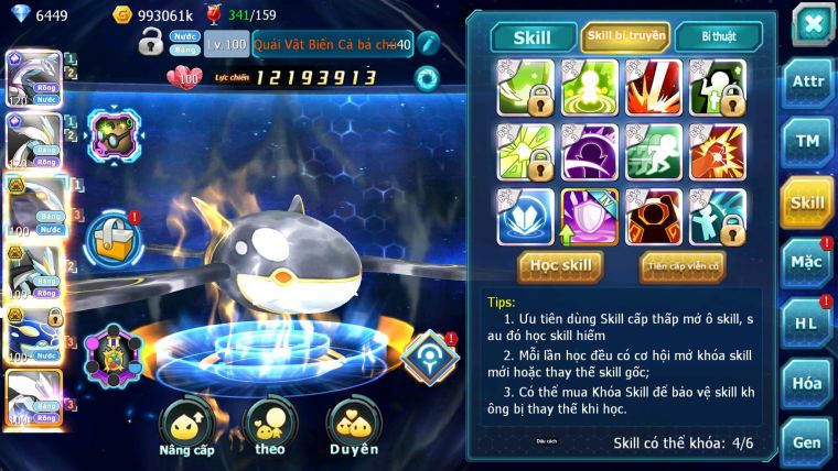 Mã : #TTS6026 - s1024 - Top 26 - V12 - Palkia & White Cộng hưởng dynamax cặp cá bá chủ black bc nhiều pet bá chủ ngon