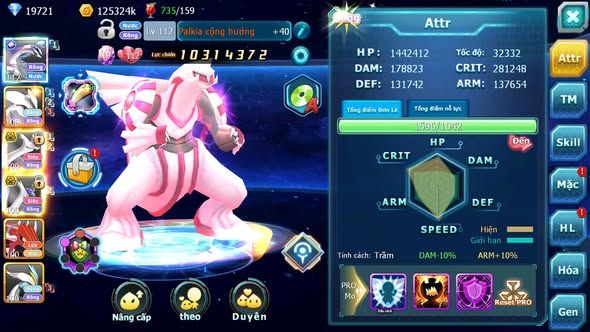 Mã : #TTS6034 - S1688 - V6 - 19K KC - Palkia cộng hưởng Unvoa kuyrem Cặp lati bá chủ qvld white nhiều pet ht