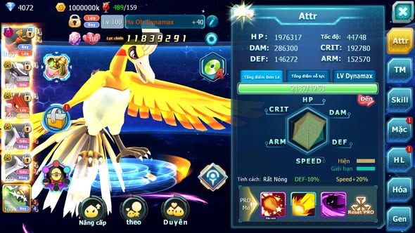 Mã : #TTS6042 -S1528 - V5 - Ho-oh dynaamx Mew giáp bá chủ Qvld bá chủ cặp lati bá chủ