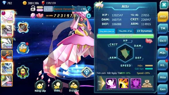 Mã : #TTS6047 - S1148 - V5 - Diancie dyanamx mew giáp bc unvoa ho-oh rắn băng bc nhiều pet HT
