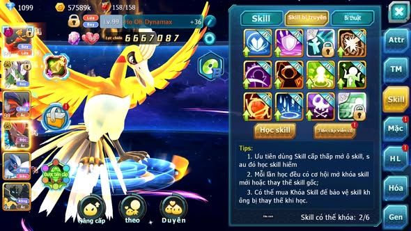 Mã : #TTS6051 - S1728 - Ho-oh dyanamx thần gió Yvetal Btaa bc nhiều pet ht