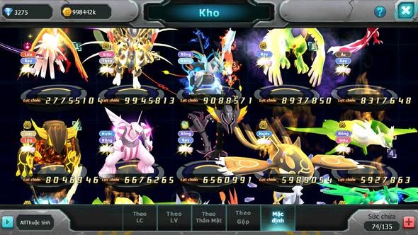 Mã : #TTS6065 - S1452 - Top47 - V13 - Ho-oh Cộng Hưởng Dyanmax Mew giáp bc Unvoa kuyrem Nhiều pet huyền thoại