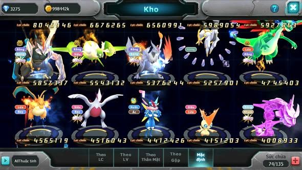 Mã : #TTS6065 - S1452 - Top47 - V13 - Ho-oh Cộng Hưởng Dyanmax Mew giáp bc Unvoa kuyrem Nhiều pet huyền thoại