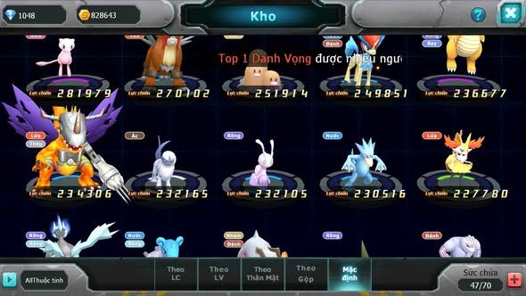 Mã : #TTS6064 - S1872 - V11 - Top27 - Lugia Zygarde Celebi Raikou nhiều pet ht