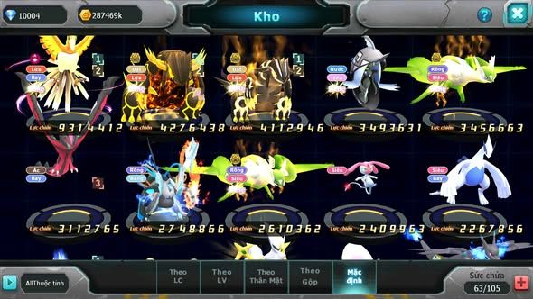 Mã : #TTS6062 - S1688 - V7 - 10K kc - Ho-oh dynamax Qvld bc groudon bc Unvoa kuyrem Cặp lati bá chủ