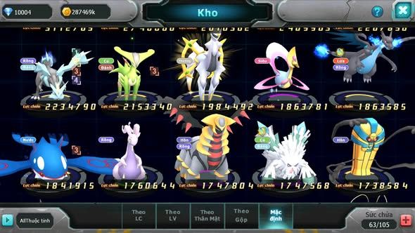 Mã : #TTS6062 - S1688 - V7 - 10K kc - Ho-oh dynamax Qvld bc groudon bc Unvoa kuyrem Cặp lati bá chủ