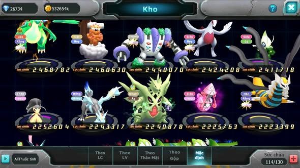 Mã : #TTS6075 - S1337 - V12 - Diancie dynamax Hooh dynamax Tapu fini xerm bc Unvoa kuyrem nhiều pet BC