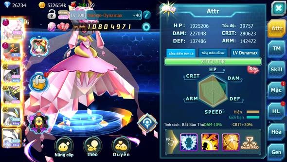 Mã : #TTS6075 - S1337 - V12 - Diancie dynamax Hooh dynamax Tapu fini xerm bc Unvoa kuyrem nhiều pet BC