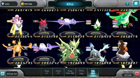 Mã : #TTS6072 - S1375 - V12 - Ho-oh dynaamx Qvld bc groudon bc drak hooh lugia bc nhiều pet ht