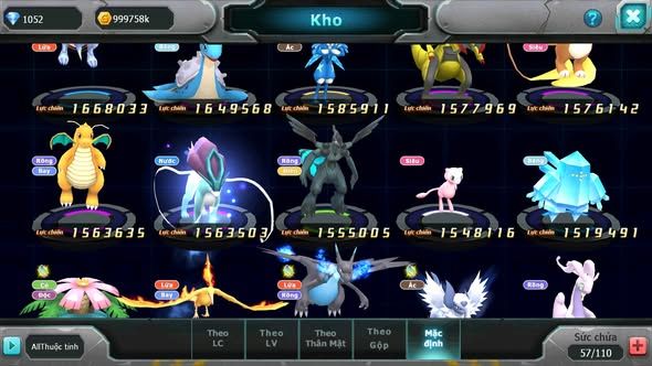 Mã : #TTS6072 - S1375 - V12 - Ho-oh dynaamx Qvld bc groudon bc drak hooh lugia bc nhiều pet ht