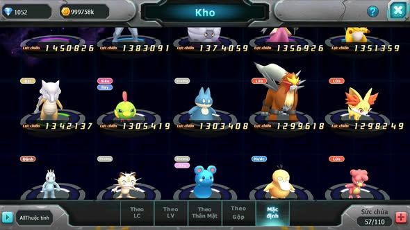 Mã : #TTS6072 - S1375 - V12 - Ho-oh dynaamx Qvld bc groudon bc drak hooh lugia bc nhiều pet ht