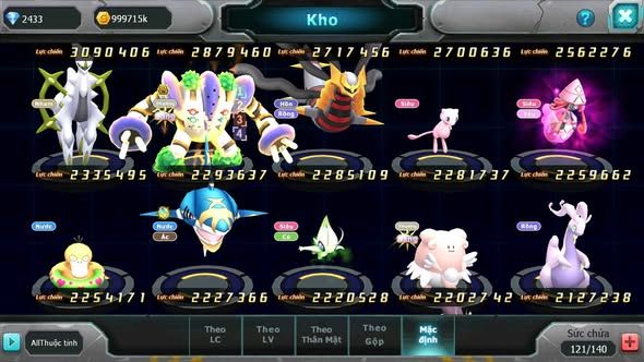 Mã : #TTS6071 - S1651 - Diancie bá chủ dynamax Tapu fini bc xerm bc ho-oh hentran qvld nhiều pet ht
