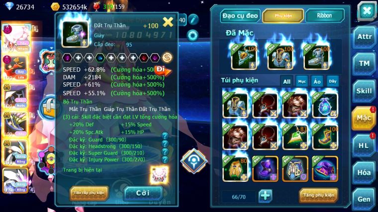 Mã : #TTS6075 - S1337 - V12 - Diancie dynamax Hooh dynamax Tapu fini xerm bc Unvoa kuyrem nhiều pet BC
