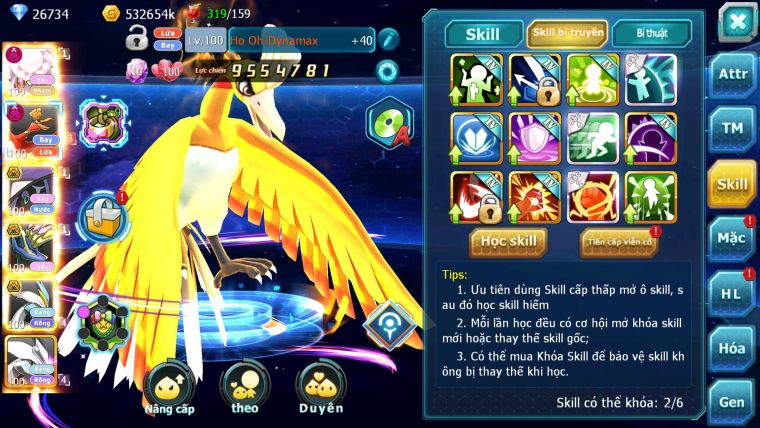 Mã : #TTS6075 - S1337 - V12 - Diancie dynamax Hooh dynamax Tapu fini xerm bc Unvoa kuyrem nhiều pet BC