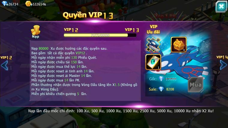 Mã : #TTS6075 - S1337 - V12 - Diancie dynamax Hooh dynamax Tapu fini xerm bc Unvoa kuyrem nhiều pet BC