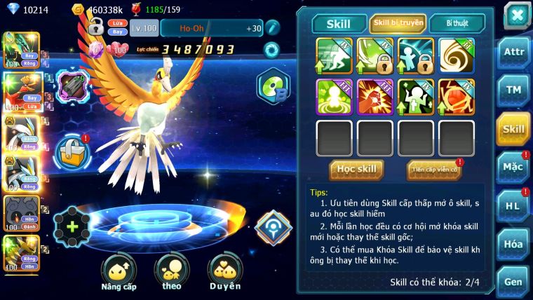 Mã : #TTS6074 - S271 - 10K kc - Rayquaza Ho-oh Wb bá chủ Unvoa kuyrem nhiều pet huyền thoại