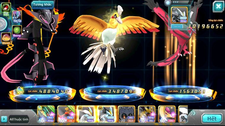 Mã : #TTS6074 - S271 - 10K kc - Rayquaza Ho-oh Wb bá chủ Unvoa kuyrem nhiều pet huyền thoại