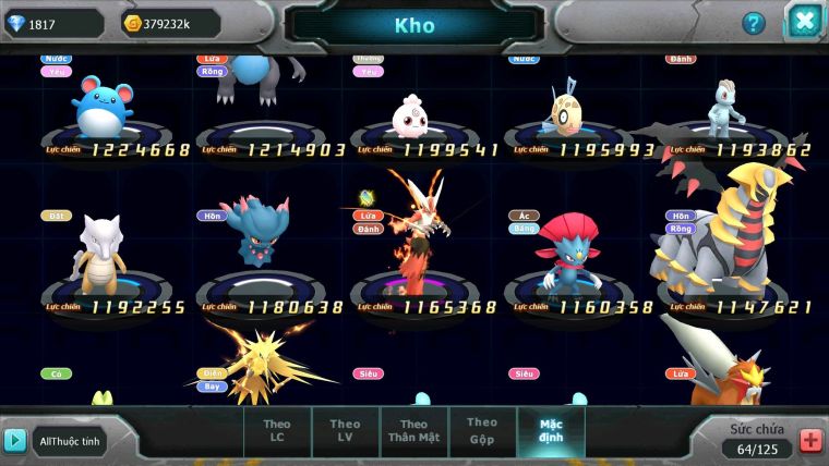 Mã : #TTS6076 - S1799 - Top5 - V12 - Diancie bá chủ xerm bc tapu fini bc nhiều pet ht