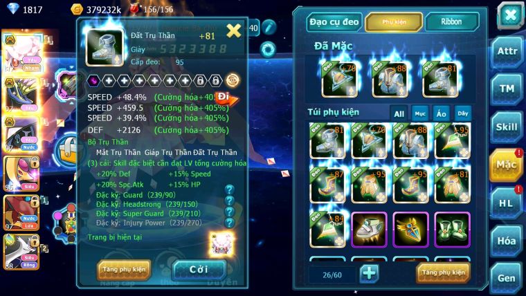 Mã : #TTS6076 - S1799 - Top5 - V12 - Diancie bá chủ xerm bc tapu fini bc nhiều pet ht