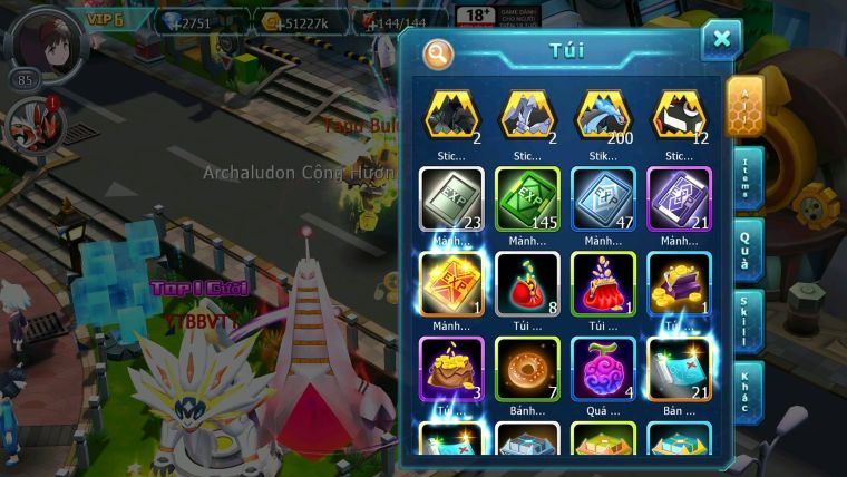Mã : #TTS6084 - S1737 - V6 - Tapu bulu bá chủ Unvoa kuyrem xerm thần gió nhiều pet ht