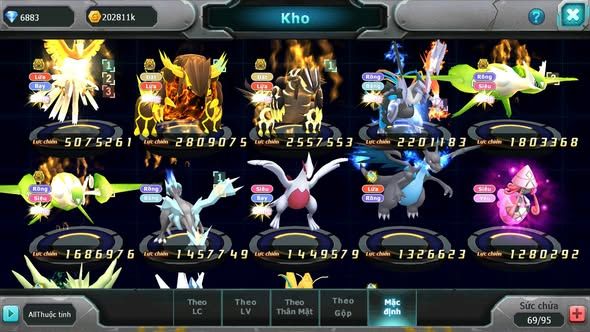 Mã: #TTS6089 - S1816 - V9 - Ho-oh bá chủ Qvld bc groudon bc Unvoa kuyrem Cặp lati bc