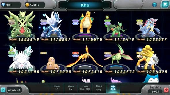 Mã: #TTS6089 - S1816 - V9 - Ho-oh bá chủ Qvld bc groudon bc Unvoa kuyrem Cặp lati bc