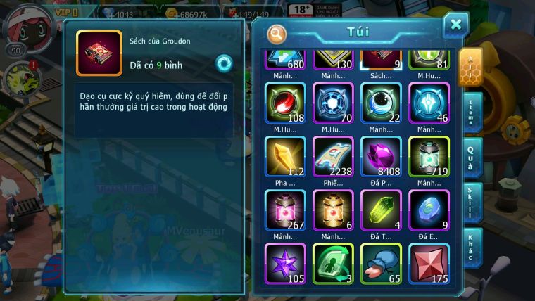 Mã : #TTS6086 - S1146 - Mew giáp bá chủ Ho-oh bc tapu lele bc Unvoa wb nhiều pet ht