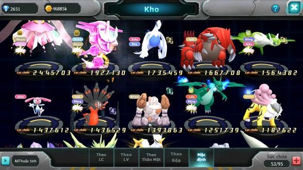 Mã : #TTS6095 - S1733 - V7 - Diancie bc rắn băng bc zygarde nhiều pet ht