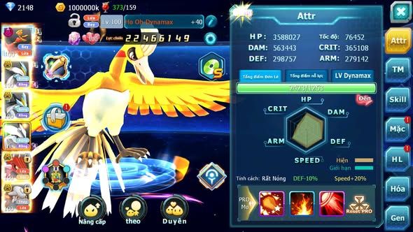 Mã : #TTS6091 - S1227 - Top30 - V7 - Ho-oh bá chủ dynamax Unvoa kuyrem Wb bá chủ Qvld bc Hentran bc thần gió nhiều pet ht
