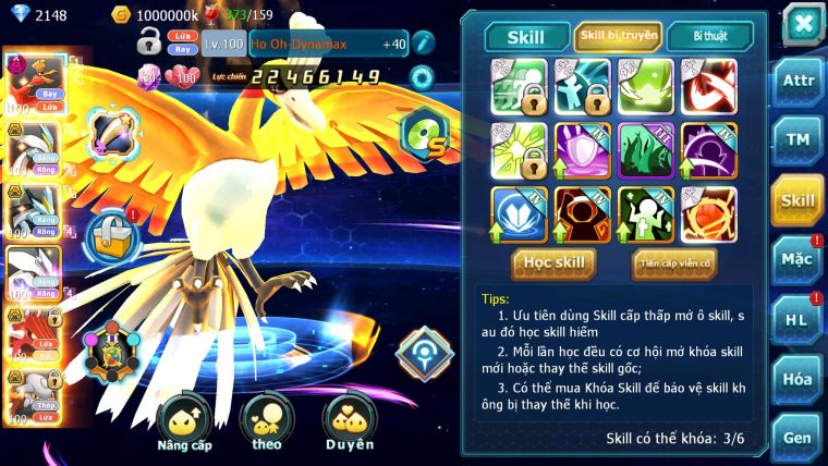 Mã : #TTS6091 - S1227 - Top30 - V7 - Ho-oh bá chủ dynamax Unvoa kuyrem Wb bá chủ Qvld bc Hentran bc thần gió nhiều pet ht