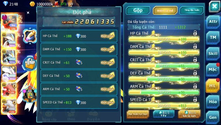 Mã : #TTS6091 - S1227 - Top30 - V7 - Ho-oh bá chủ dynamax Unvoa kuyrem Wb bá chủ Qvld bc Hentran bc thần gió nhiều pet ht