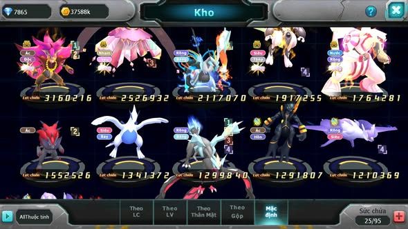 Mã : #TTS6104 - S1152 - V4 - Bật thầy ảo ảnh Diancie bc unvoa kuyrem mew giáp bc Palkia bc